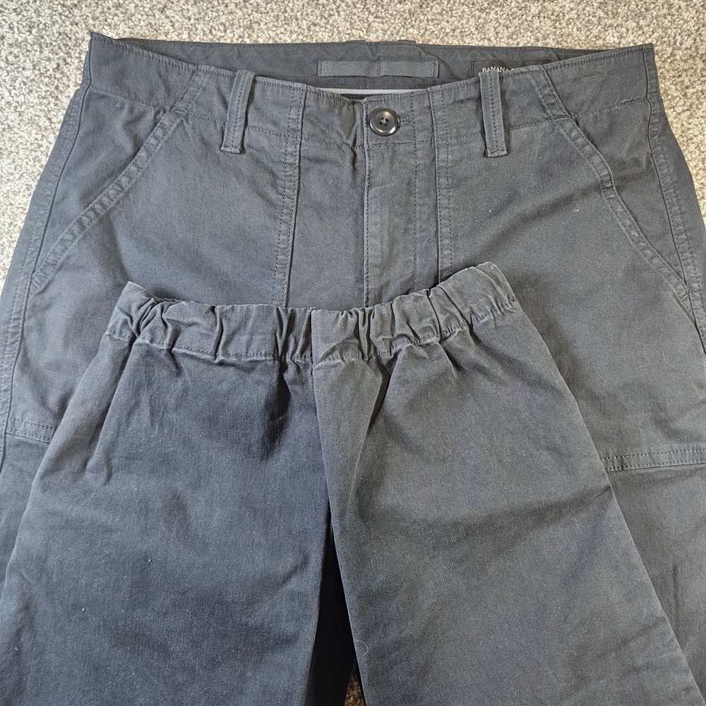 Banana Republic Black Utility Cargo Jogger Pants Women's Size 8 Zip Ankle NWT